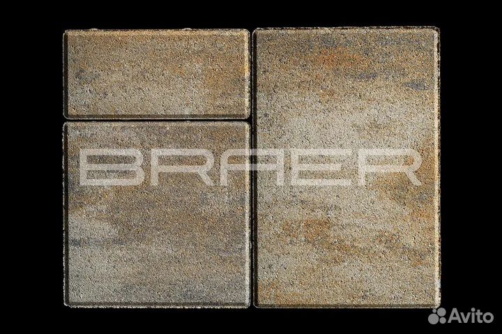 Тротуарная плитка Braer,ColorMix,Старый Город 40мм