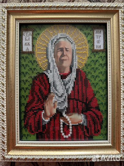 Икона из бисера и мозайки