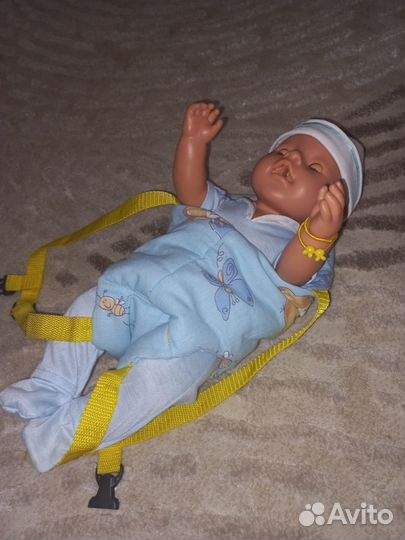 Беби борн аналог. Мальчик с комплектом вещей