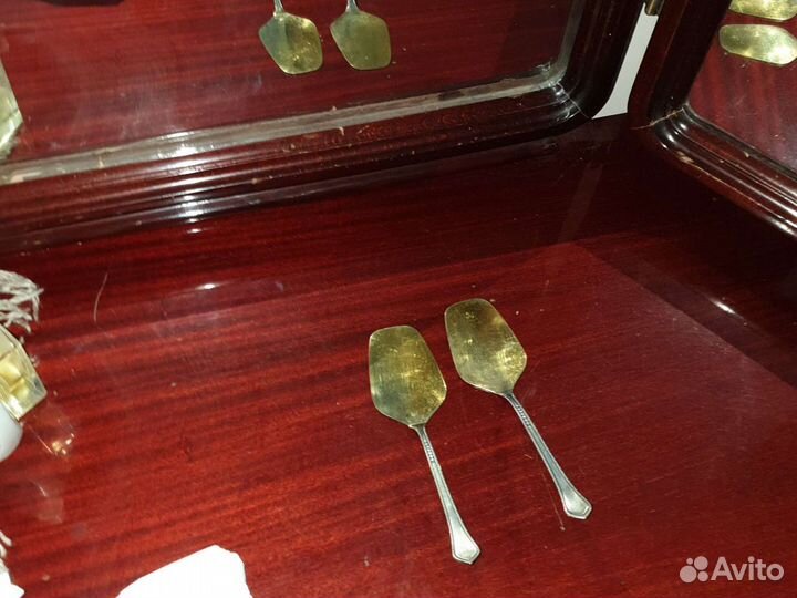 Лопатка серебро с позолотой СССР и вилочки для дес