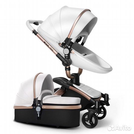 Коляска 2 в 1 эко кожа
