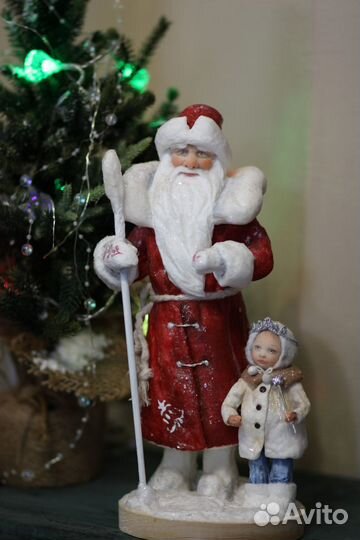 Дед Мороз и Снегурочка, ручная работа, новый год