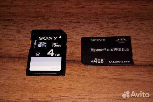 Карты памяти Sony memory pro duo