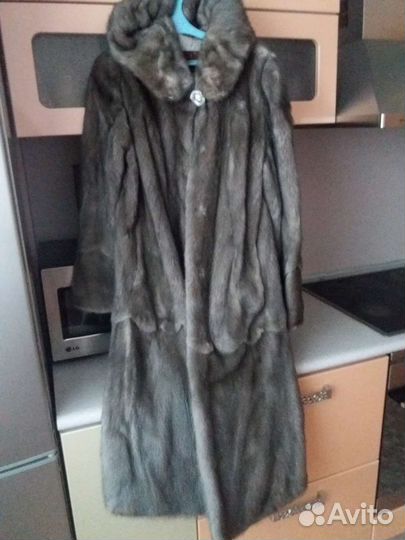 Шуба норковая серая
