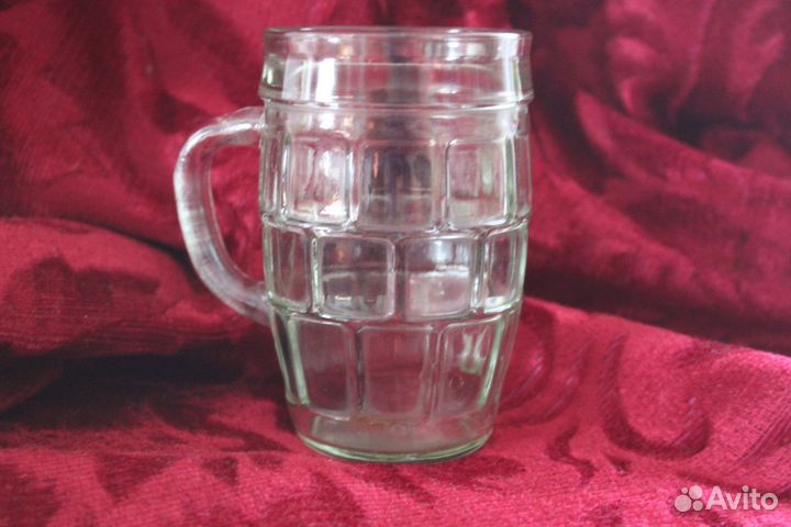 Винтажная стеклянная кружка для пива