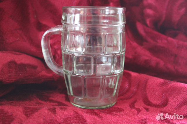 Винтажная стеклянная кружка для пива