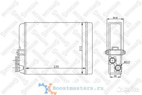 Радиатор печки stellox 1035087SX