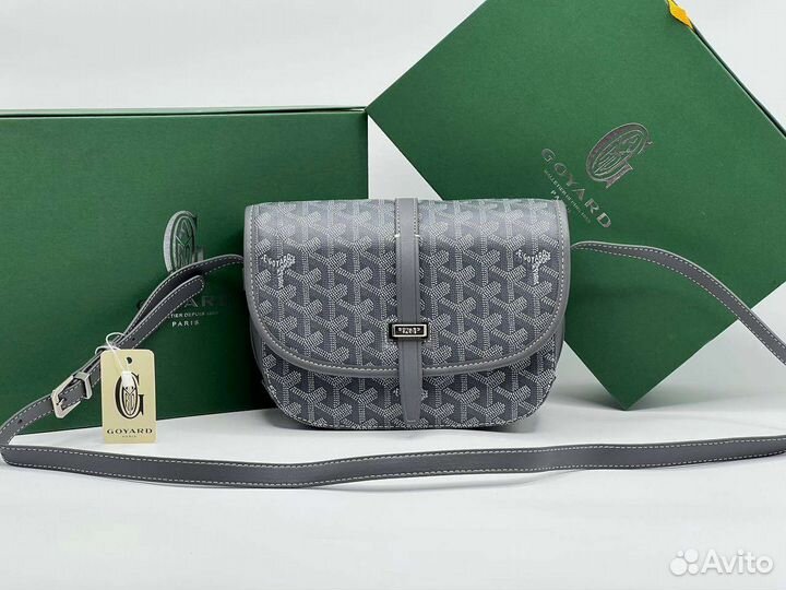 Сумка Goyard канва и Кожа Люкс 22/16см