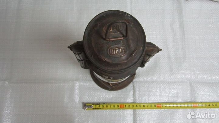 Старинная Бронзовая Керосиновая Лампа 