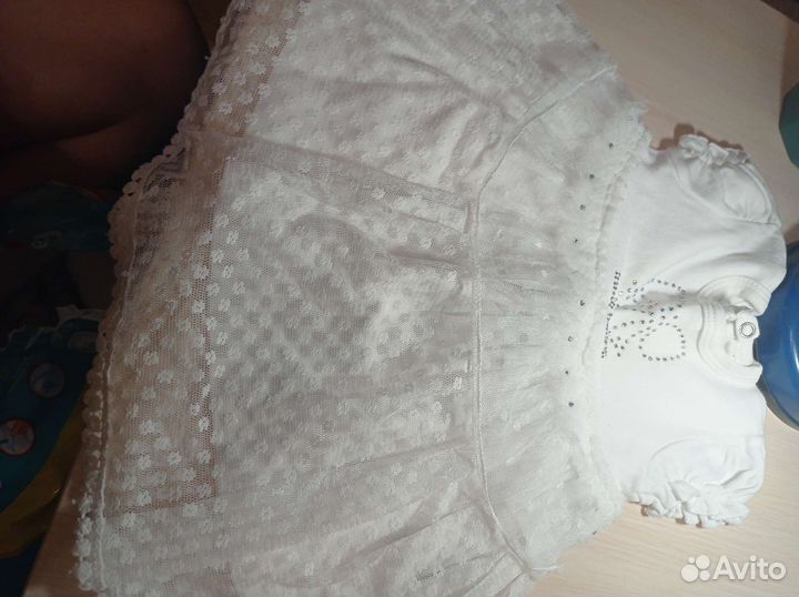 Платье белое на девочку 1 год