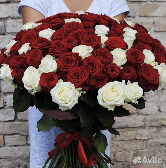 Букет роз 101 шт. Бесплатная доставка