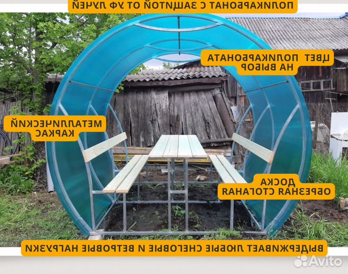 Беседка из поликарбоната
