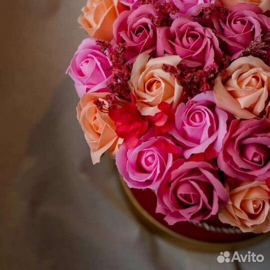 Букет из мыльных роз
