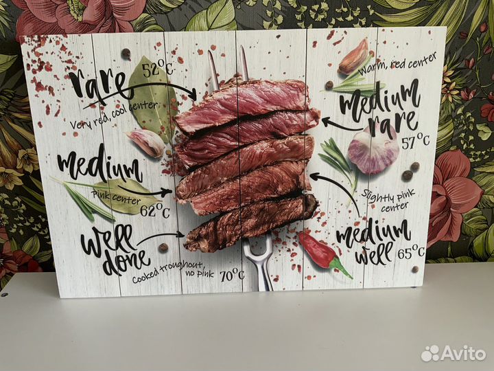 Картина на дереве для кухни