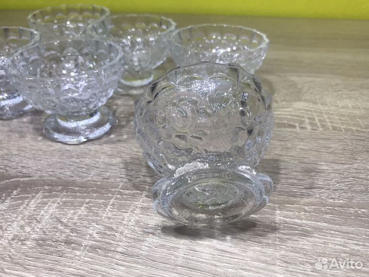 Б.1047 Набор креманок хрусталь СССР 6шт