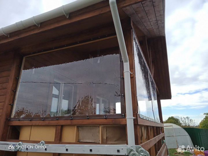 Мягкие окна на беседку для террасы