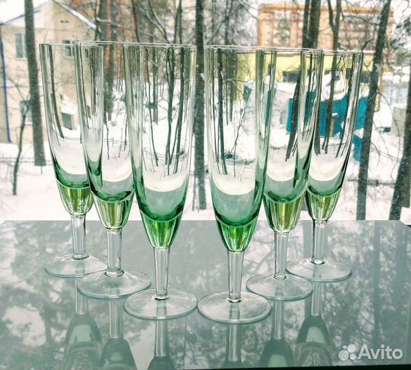 Фужеры цветное стекло СССР