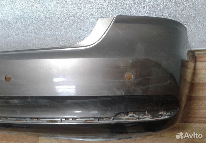 Бампер задний Volkswagen Polo (15) рестайлинг (трещина, слом. бок. крепл.) oem 6ru807421