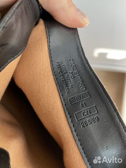 Сапоги zara кожаные 40-41 р-р