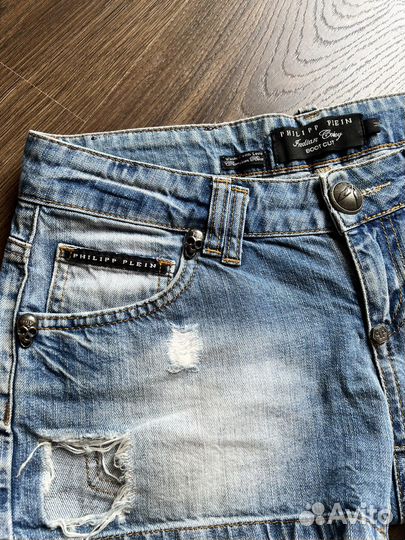 Джинсовые шорты philipp plein