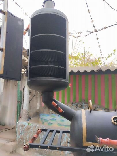 Смокер прямоточно- реверсивный мангал коптильня