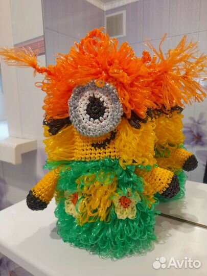 Игрушки Мочалки ручной вязки