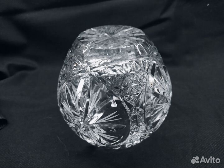 Ваза хрустальная СССР конфетница Новая Винтаж