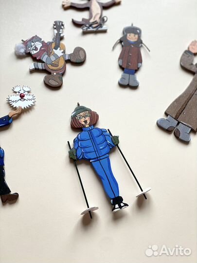 Елочные деревянные игрушки 