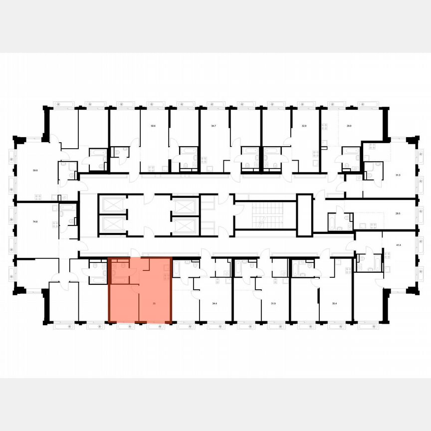 1-к. квартира, 35 м², 10/32 эт.