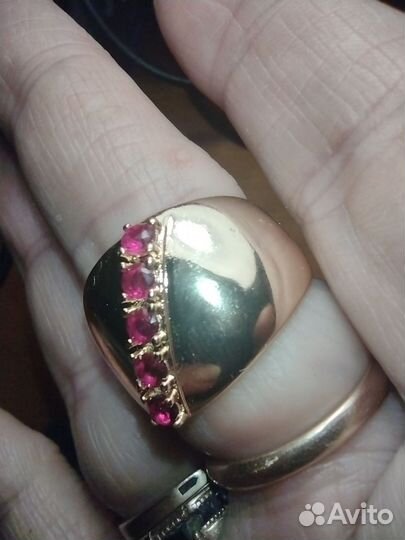 Кольцо перстень чалма корунд