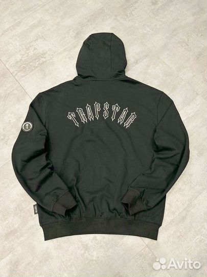 Мужская кофта с капюшоном,молния, trapstar 2 цвета