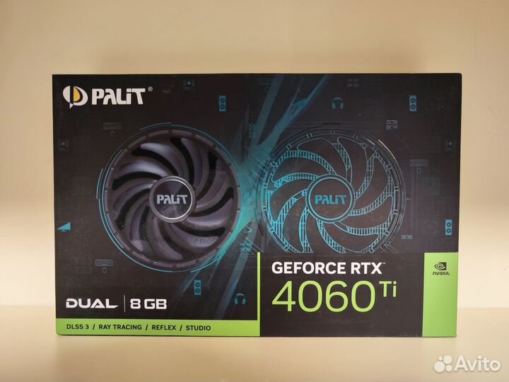 Новая Видеокарта Palit RTX 4060Ti Dual