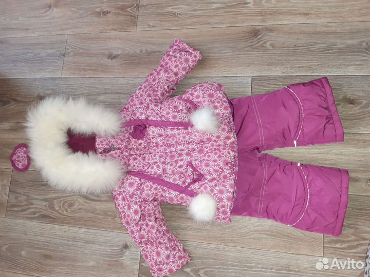 Зимний комплект для девочки на годик