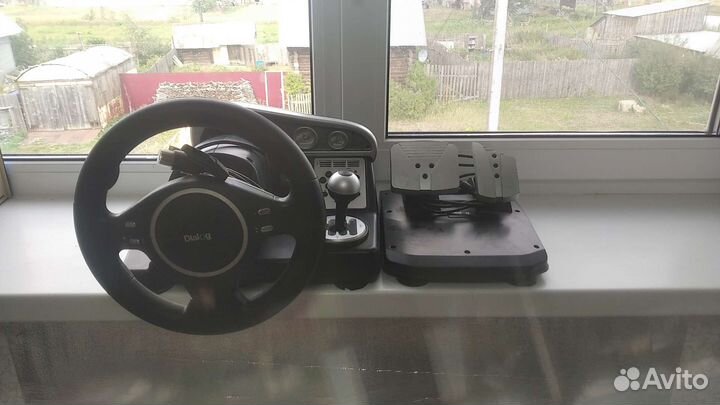 Игровой руль с педалями для пк