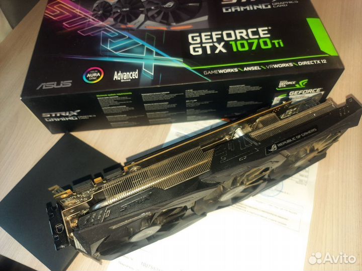 Видеокарта Asus ROG Strix GTX 1070 ti 8 gb