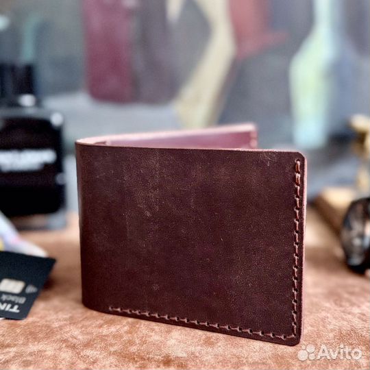 Бифолд из кожи Sinque Stelle и Incas коричневый