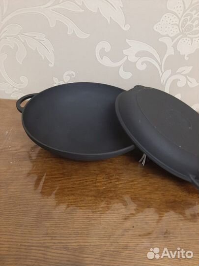 Казан чугунный с крышкой- сковородой