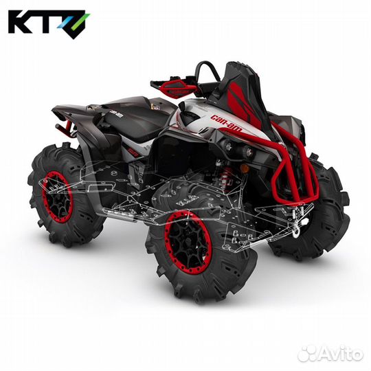 Защита днища на квадроцикл BRP Renegade X MR (2017