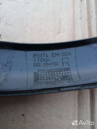 Nissan Teana j31 задний правый молдинг бампера