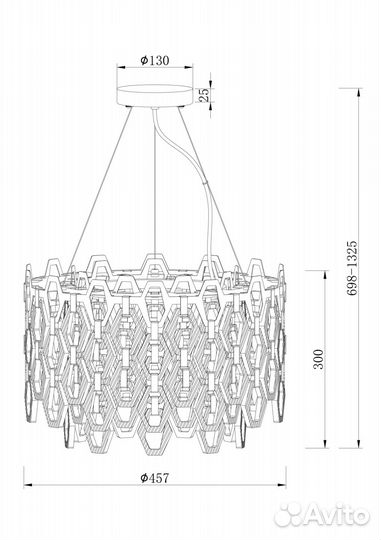 Maytoni MOD490PL-07G Tissage подвесная люстра