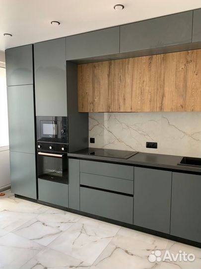 Кухня серая на заказ