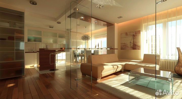 Раздвижные стеклянные перегородки