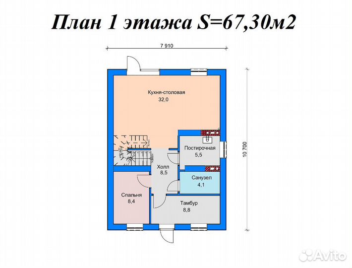 Проекты домов для ипотеки и строительства - 135 м2