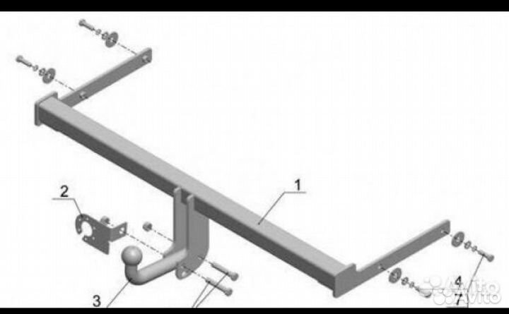 Фаркоп на volkswagen polo