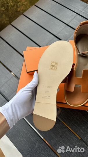 Сандалии Hermes Santorini Naturel оригинал