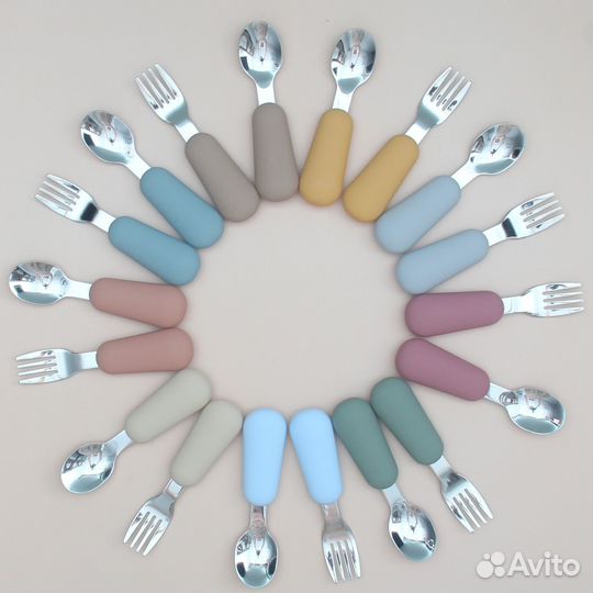 Детские ложка и вилка (набор для прикорма)