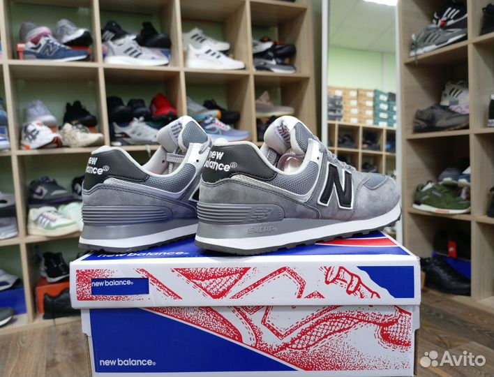 Кроссовки мужские NB 574 натуральная замша 41-46