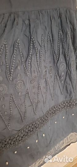 Платье сарафан женский миди S,хлопок+шёлк