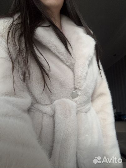 Эко шуба длинная