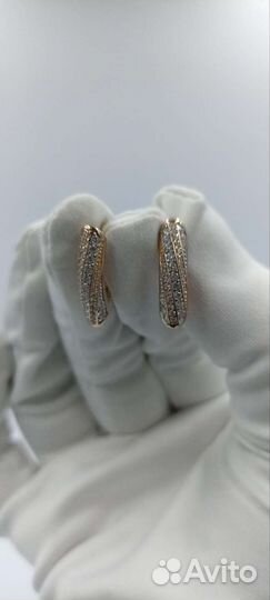 Золотые серьги 585 пробы